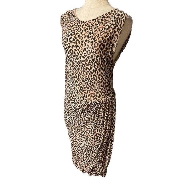 Anthropologie Rebecca Taylor Dress Brown Medium 6 8 10 Leo Jersey NWT $195 - Picture 2 of 6